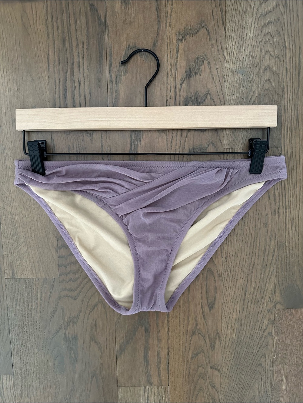 J. Crew Tulle Pleated Bikini Bottom in Lavender Purple Small